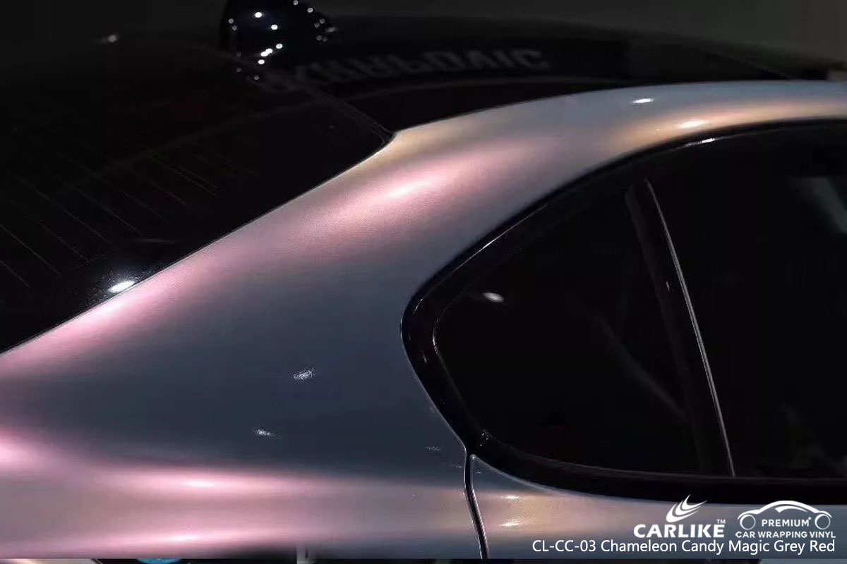 CARLIKE chameleon candy magic grey red car wrap vinyl on Alfa Romeo, car wrap Canada