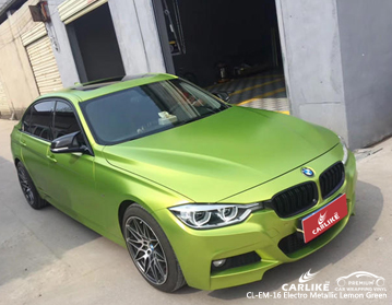 CL-EM-16 Electro metallic lemon green vinyl wrap auto for BMW