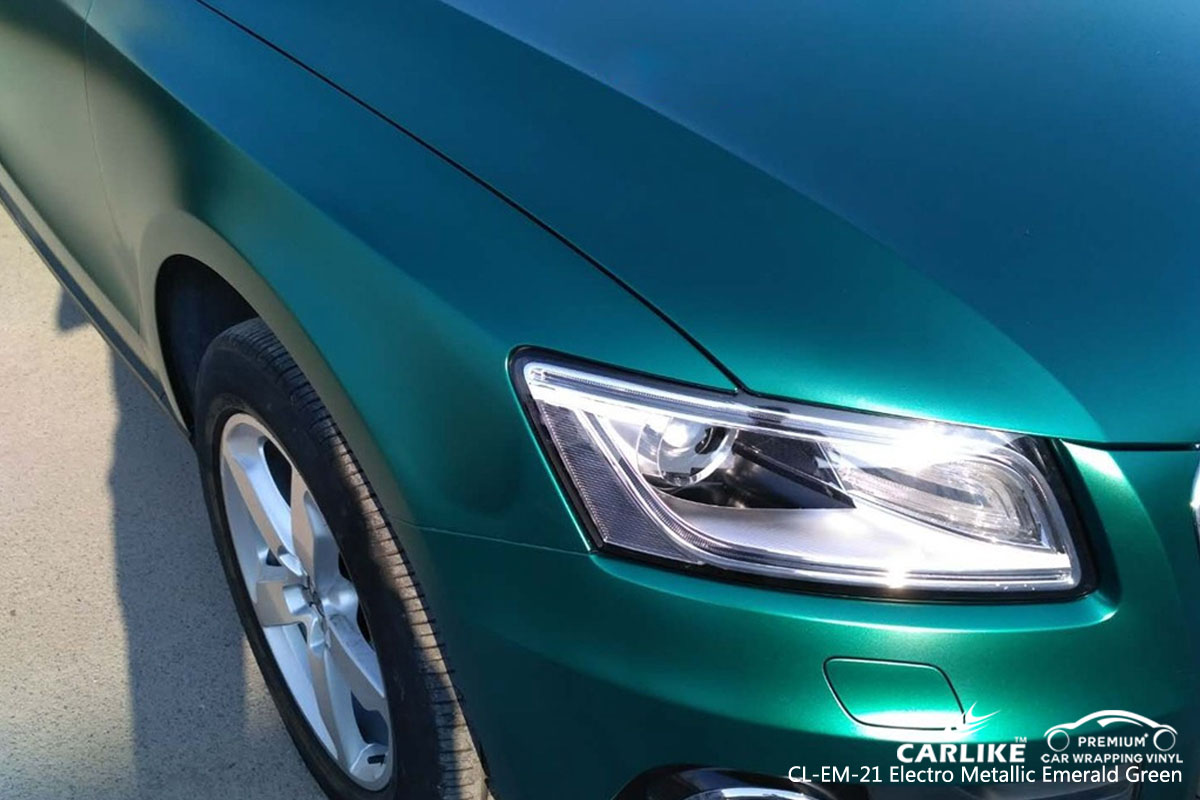 CARLIKE electro metallic emerald green car wrap vinyl, vehicle wrap