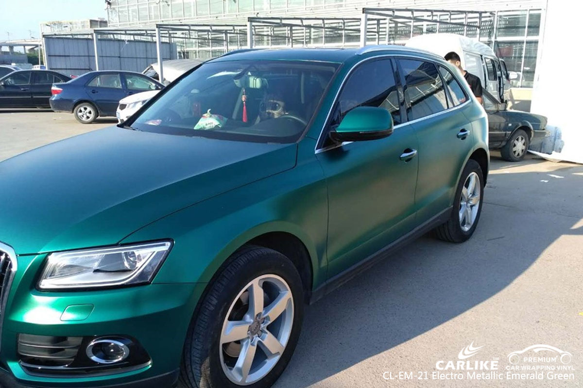 CARLIKE electro metallic emerald green car wrap vinyl, vehicle wrap
