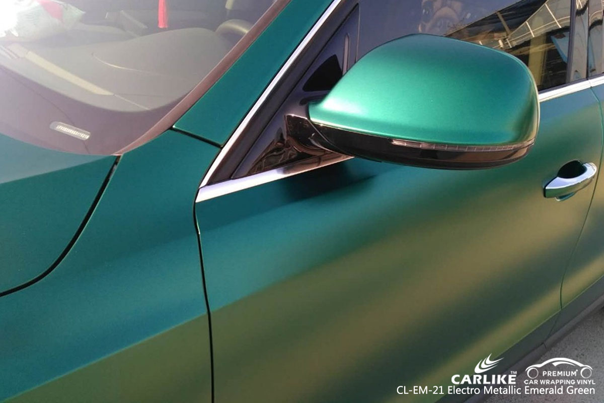 CARLIKE electro metallic emerald green car wrap vinyl, vehicle wrap