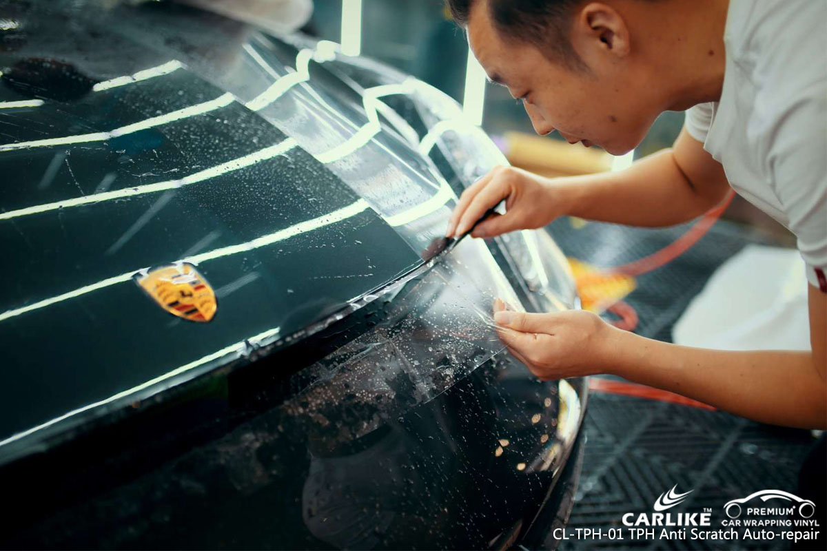 CARLIKE TPU PPF auto-repaired car paint protection film on Ferrari, car wrap America