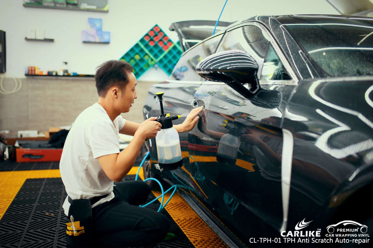 CARLIKE TPU PPF auto-repaired car paint protection film on Ferrari, car wrap America