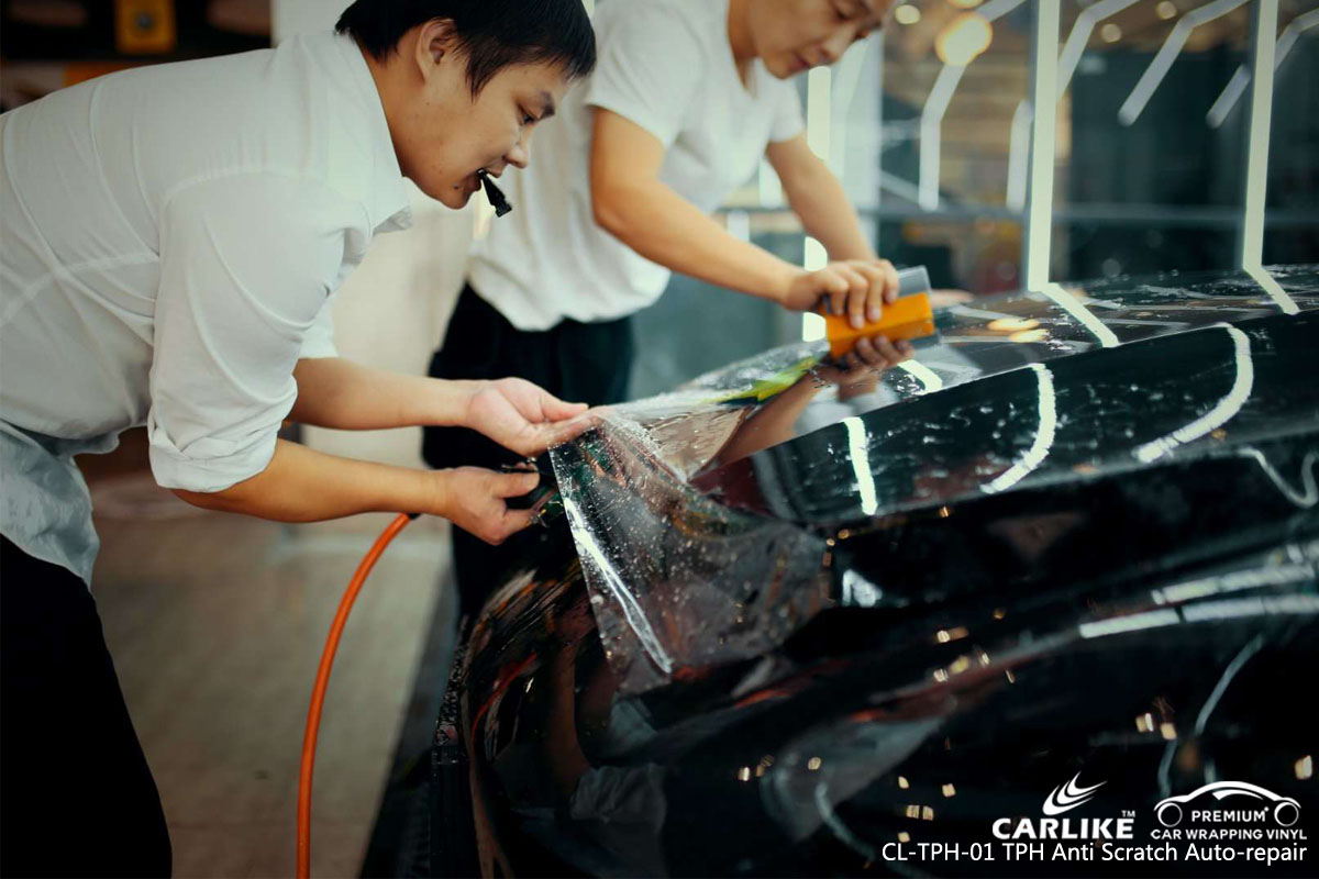 CARLIKE TPU PPF auto-repaired car paint protection film on Ferrari, car wrap America