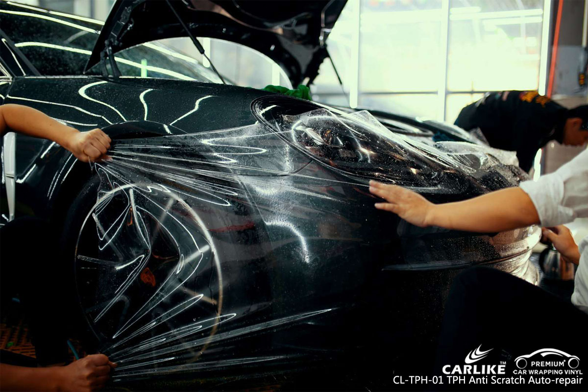 CARLIKE TPU PPF auto-repaired car paint protection film on Ferrari, car wrap America