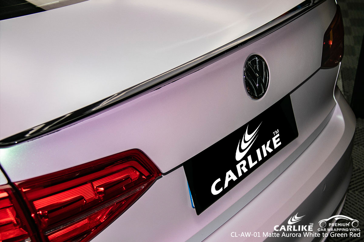 CARLIKE CL-AW-01 aurora white to green red car wrap vinyl for Volkswagen