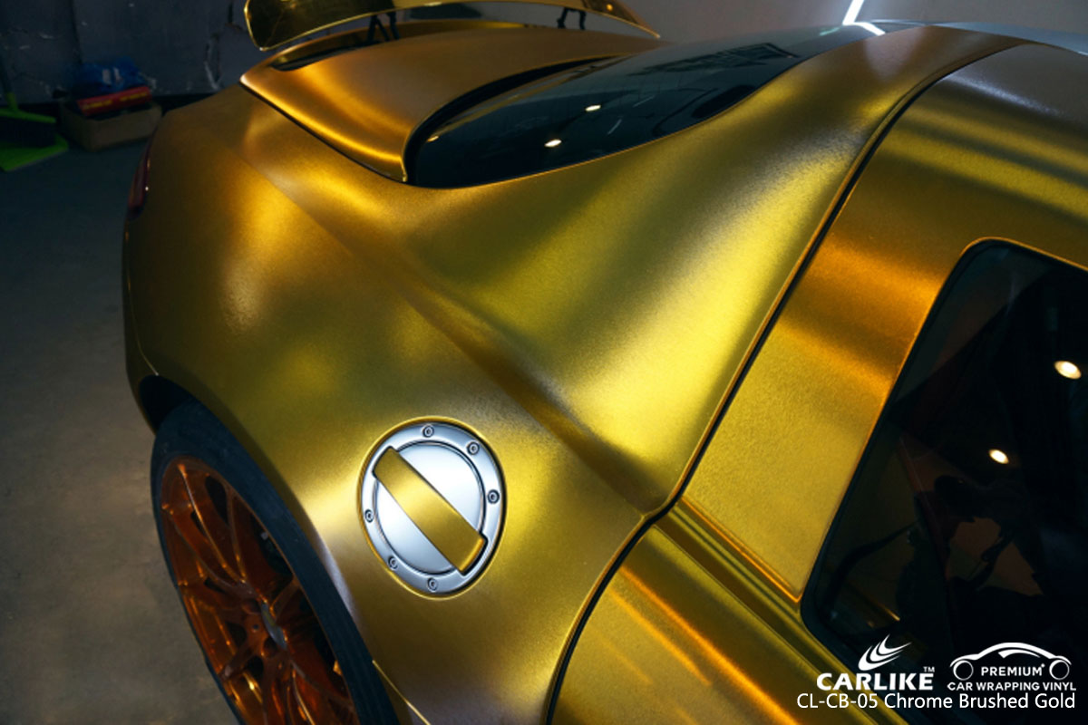 CARLIKE CL-CB-05 chrome brushed gold car wrap vinyl for Mercedes-Benz