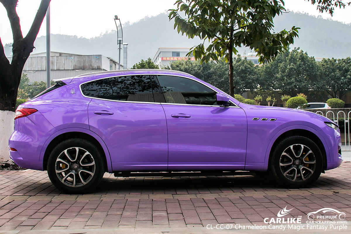 CARLIKE CL-CC-07 chameleon candy magic fantasy purple car wrap vinyl for Maserati