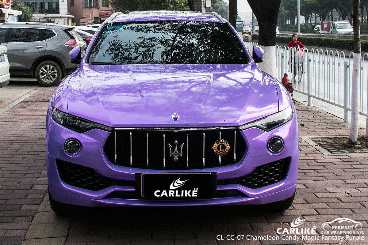 CARLIKE CL-CC-07 chameleon candy magic fantasy purple car wrap vinyl for Maserati