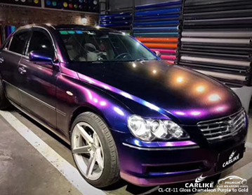 CL-CE-11 gloss chameleon purple to gold vinyl car wrapping cape town for Toyota