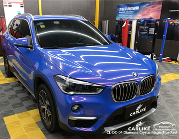 CARLIKE CL-DC-04 Elmas kristal sihirli mavi kırmızı BMW için araba sarma vinil