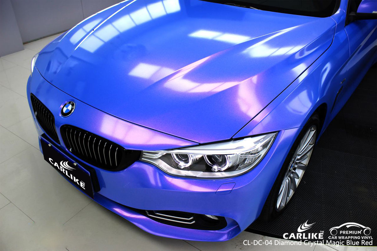 CARLIKE CL-DC-04 diamond crystal magic blue red car wrap vinyl for BMW