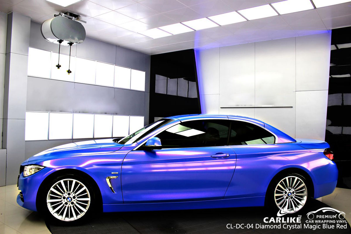 CARLIKE CL-DC-04 diamond crystal magic blue red car wrap vinyl for BMW