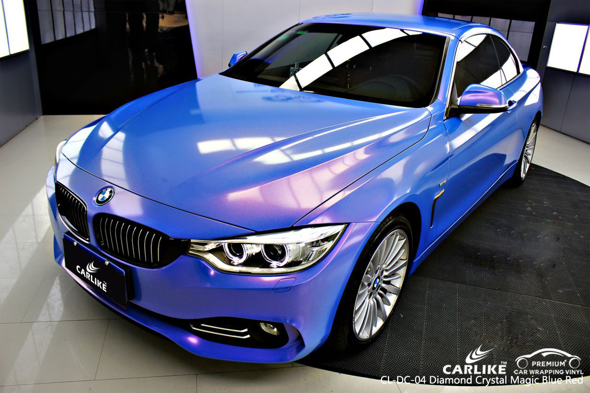 CL-DC-04 Diamant Kristall magisch blau rot Car Wrap Vinyl für BMW