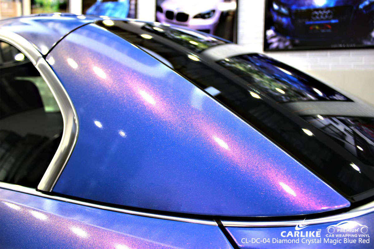 CARLIKE CL-DC-04 diamond crystal magic blue red car wrap vinyl for BMW