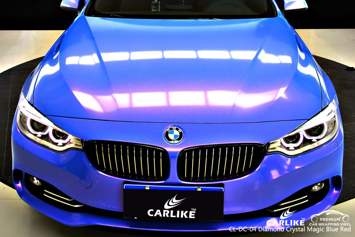 CARLIKE CL-DC-04 diamond crystal magic blue red car wrap vinyl for BMW