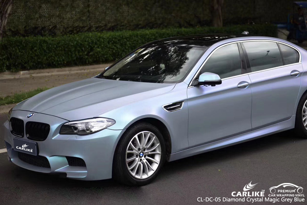 CARLIKE CL-DC-05 diamond crystal magic grey blue car wrap vinyl for BMW