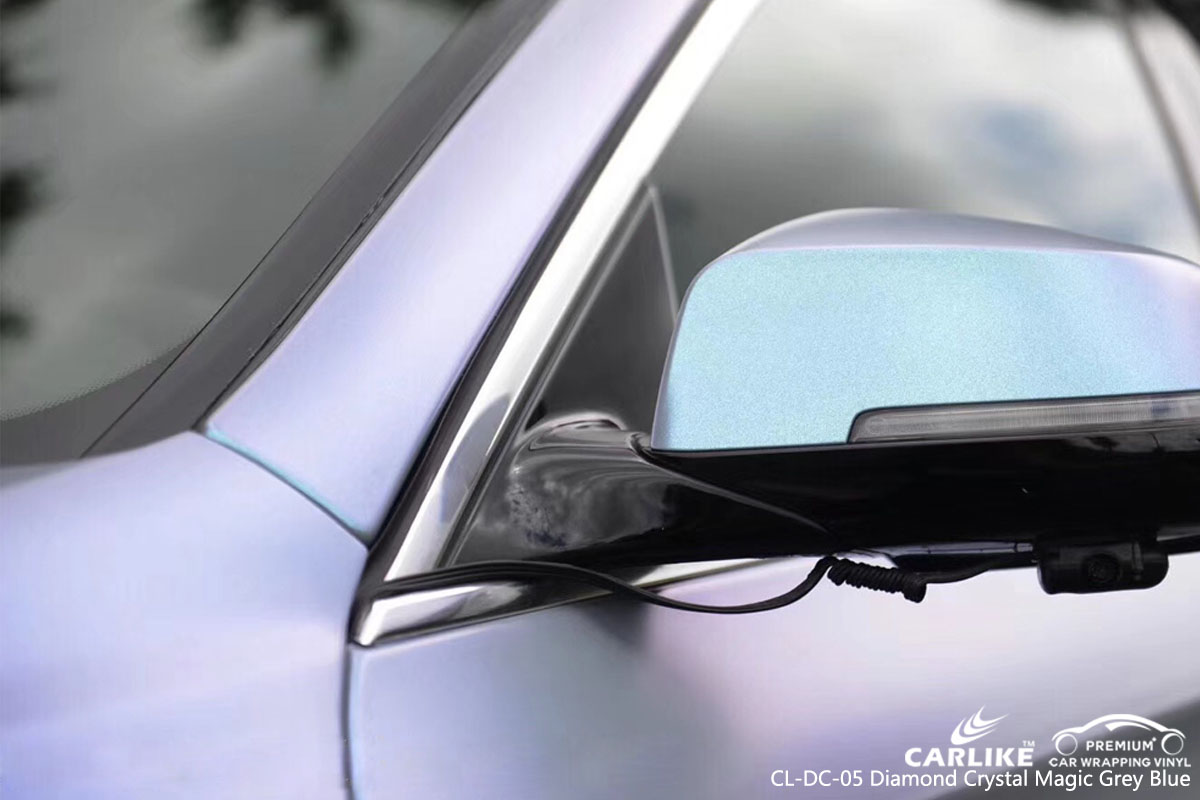 CARLIKE CL-DC-05 diamond crystal magic grey blue car wrap vinyl for BMW