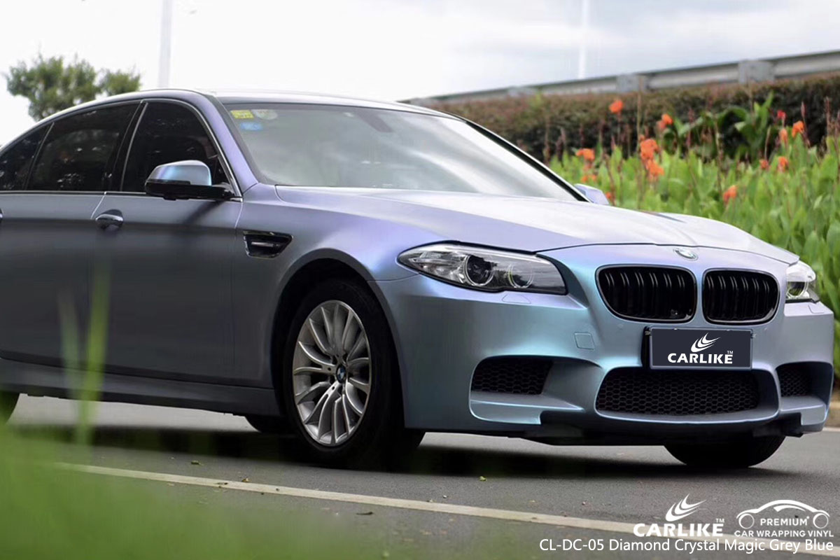 CARLIKE CL-DC-05 diamond crystal magic grey blue car wrap vinyl for BMW