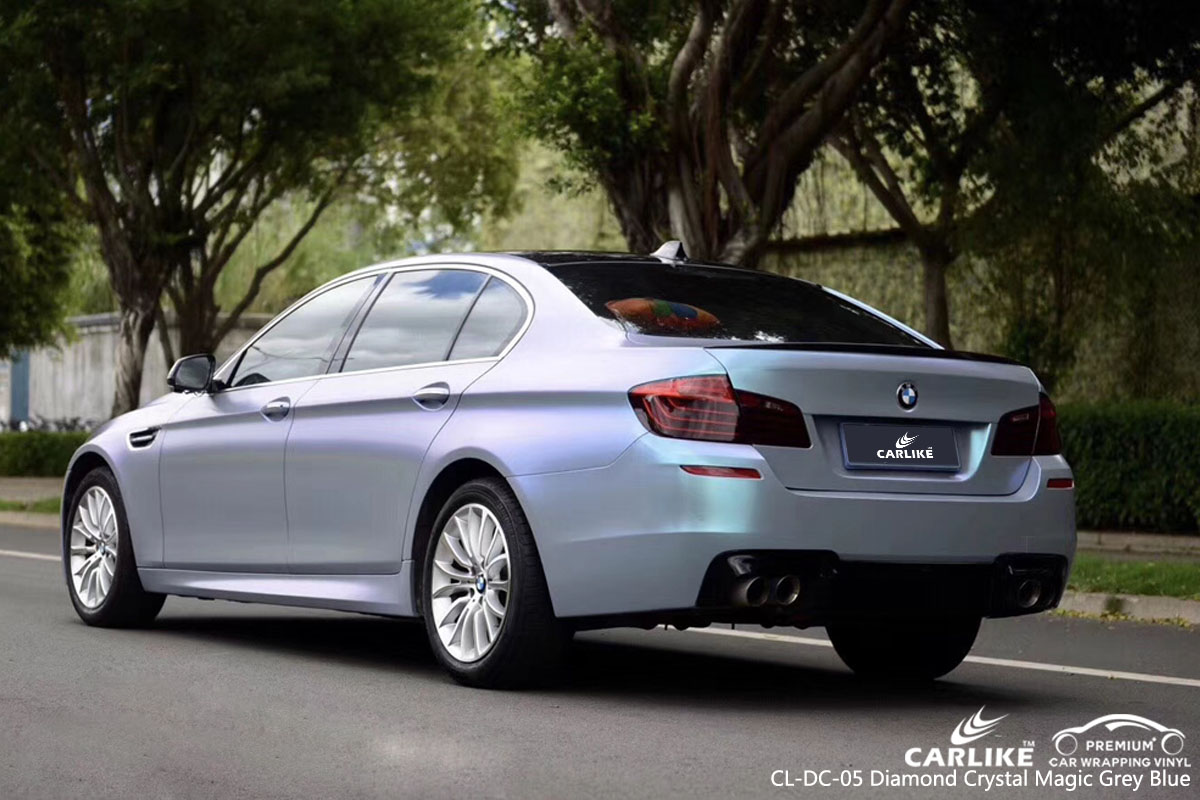 CARLIKE CL-DC-05 diamond crystal magic grey blue car wrap vinyl for BMW