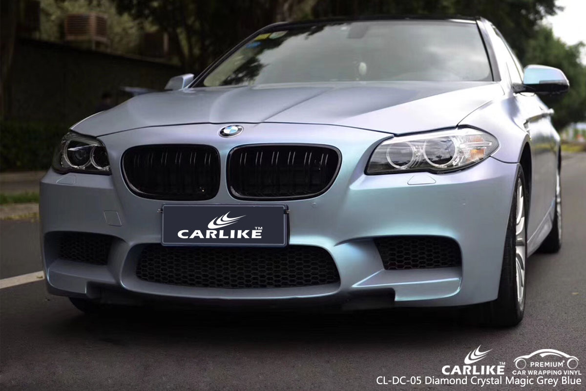 CARLIKE CL-DC-05 diamond crystal magic grey blue car wrap vinyl for BMW