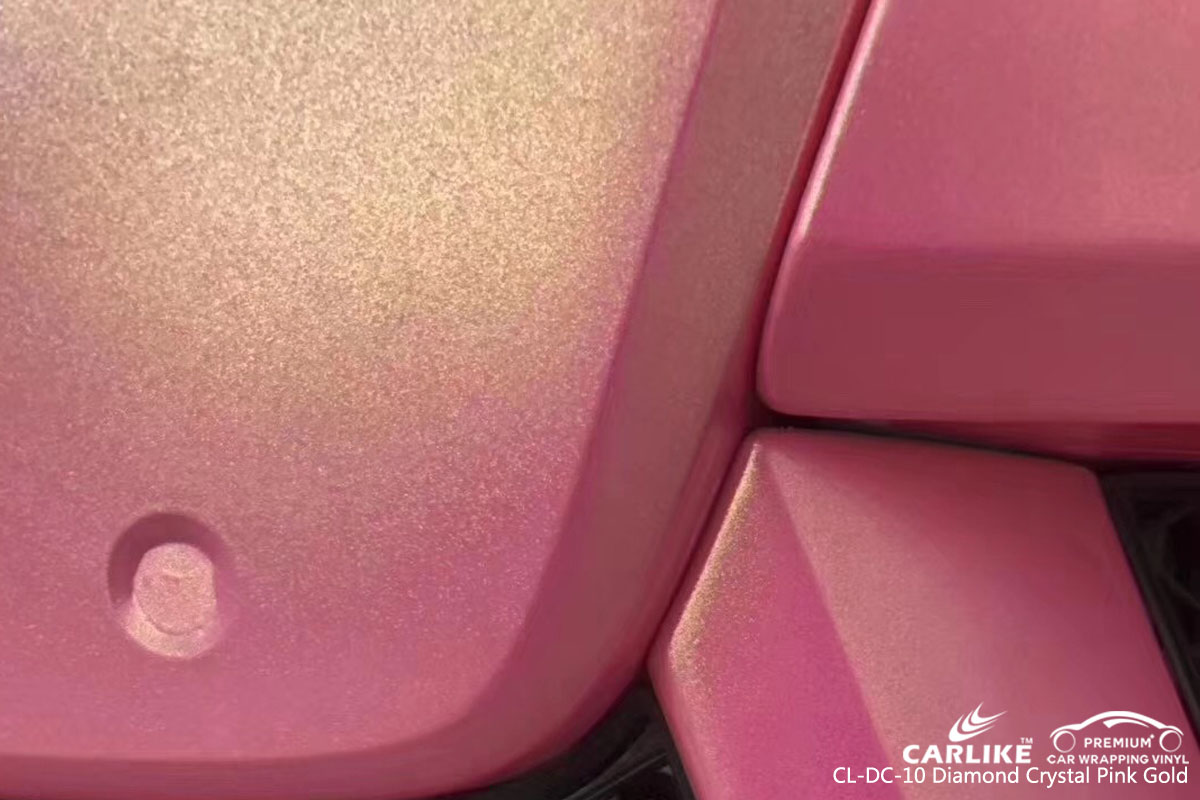 CARLIKE CL-DC-10 diamond crystal pink gold car wrap vinyl for Bentley