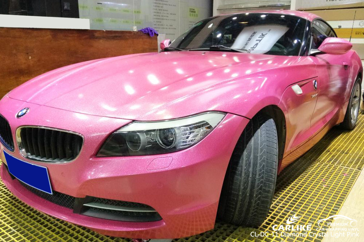 CARLIKE CL-DC-11 diamond crystal light pink car wrap vinyl ...