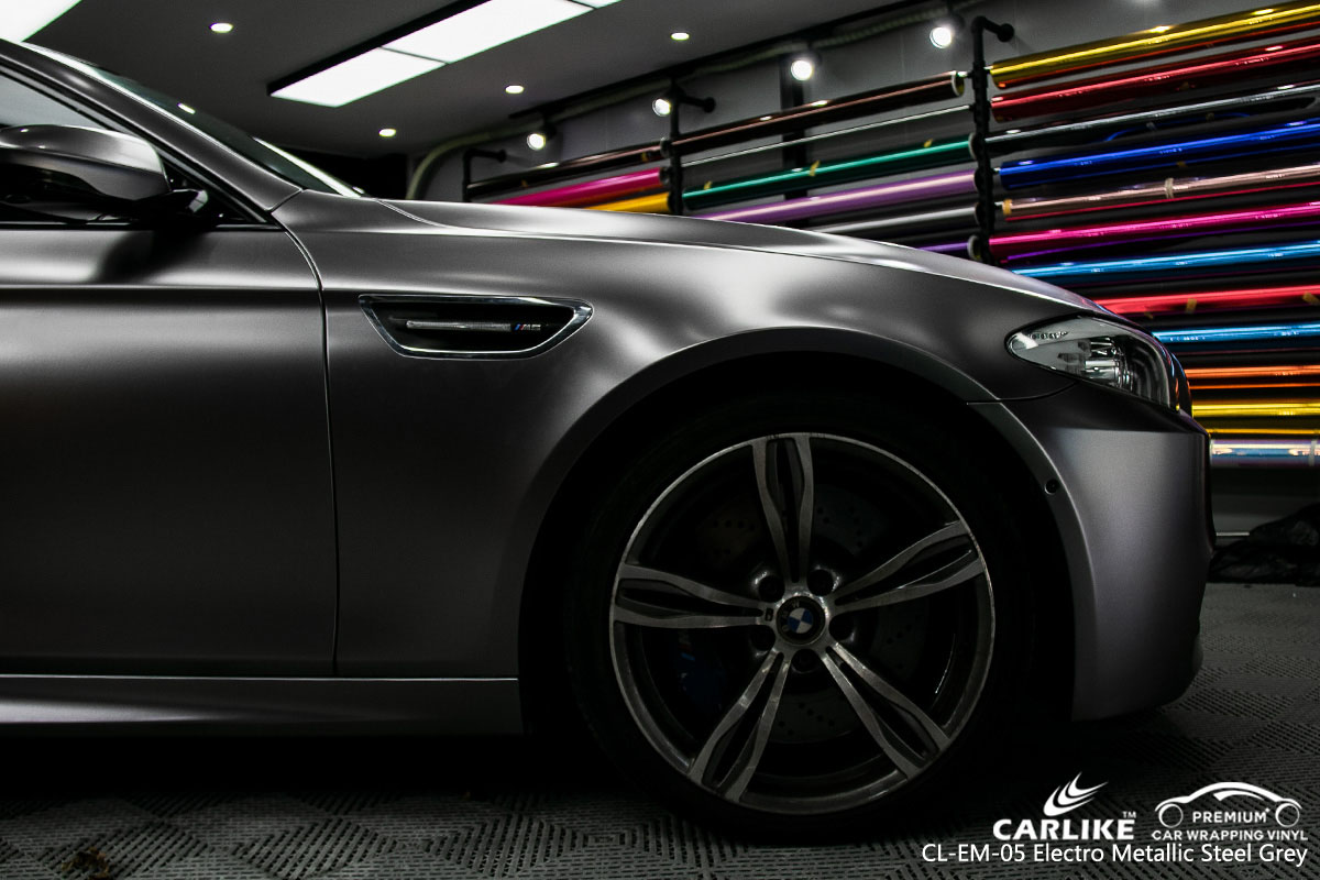 CARLIKE CL-EM-05 electro metallic steel grey car wrap vinyl for BMW