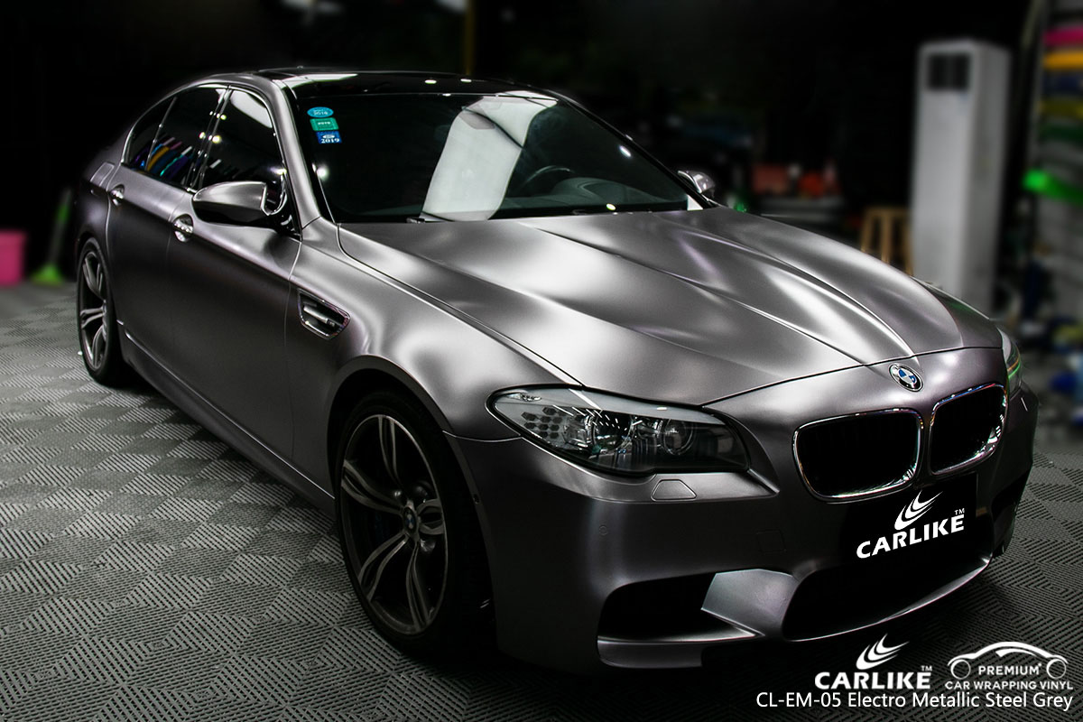 CARLIKE CL-EM-05 electro metallic steel grey car wrap vinyl for BMW