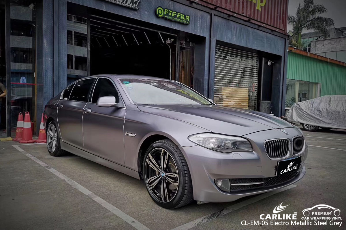 CARLIKE CL-EM-05 electro metallic steel grey car wrap vinyl for BMW