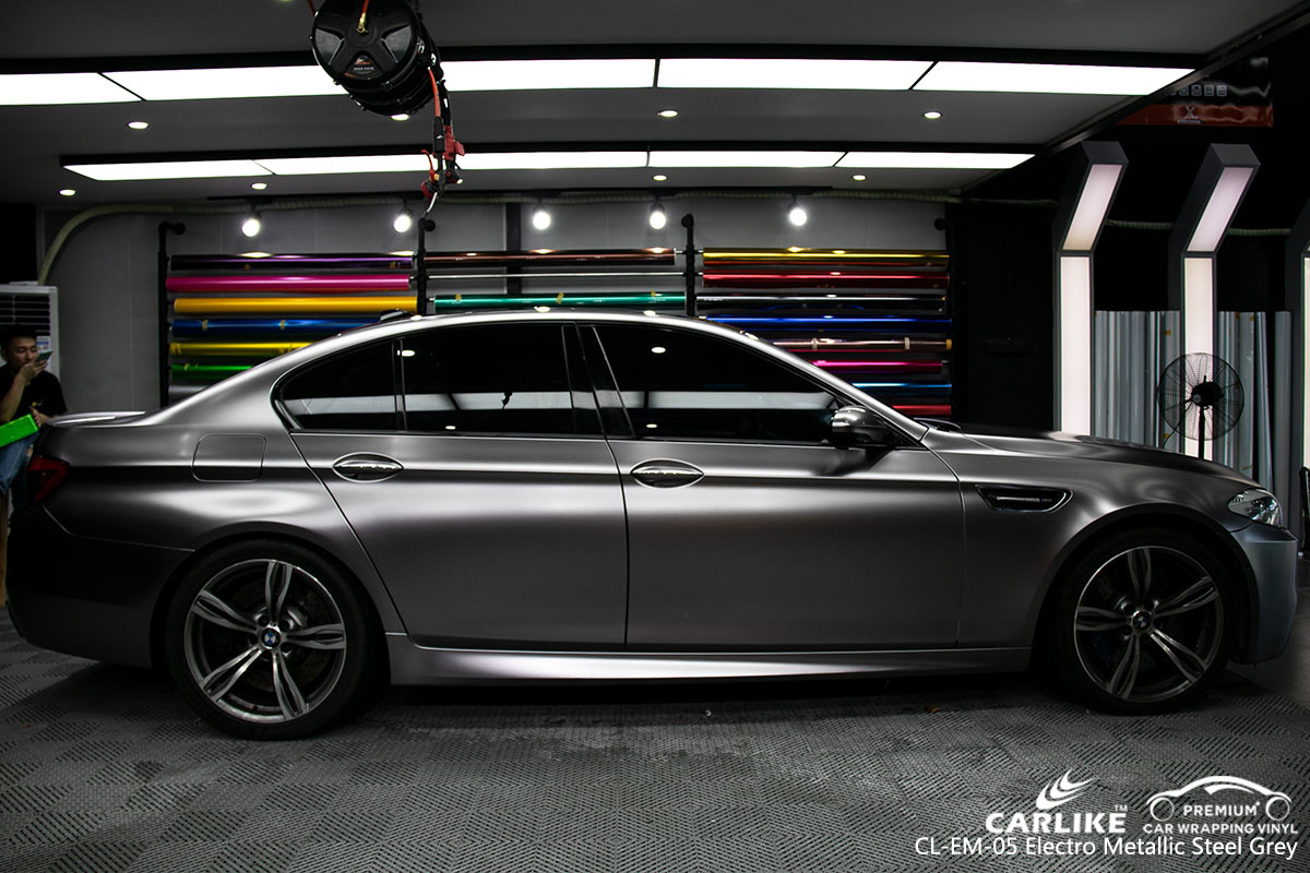 CARLIKE CL-EM-05 electro metallic steel grey car wrap vinyl for BMW