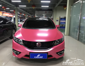 CL-EM-10 electro metallic pink vinyl vehicle wrap cost for Honda