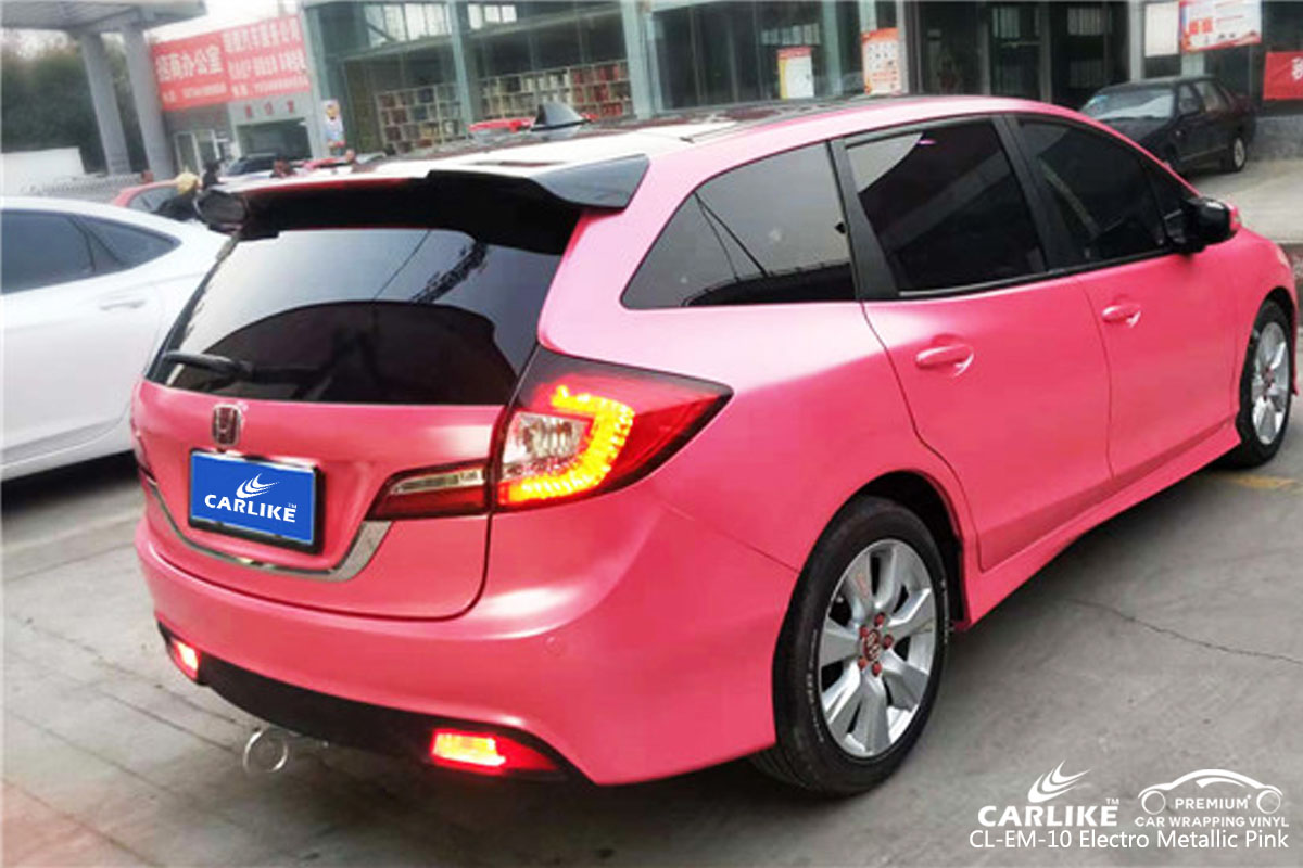CARLIKE CL-EM-10 electro metallic pink car wrapping vinyl for Honda