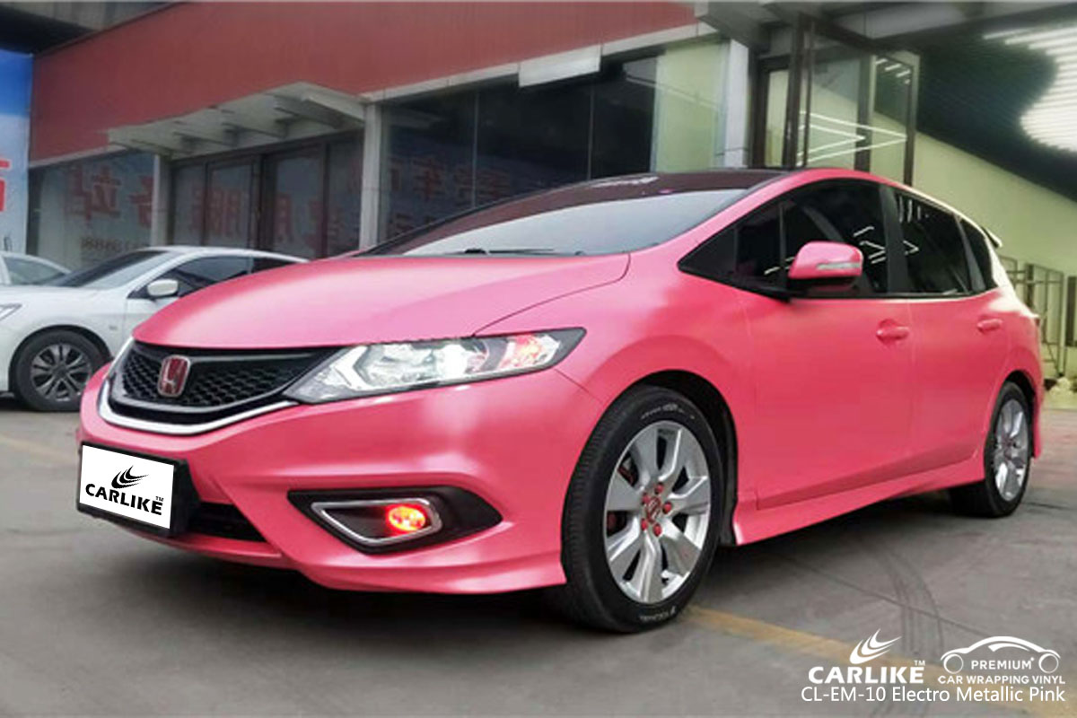 CARLIKE CL-EM-10 electro metallic pink car wrapping vinyl for Honda