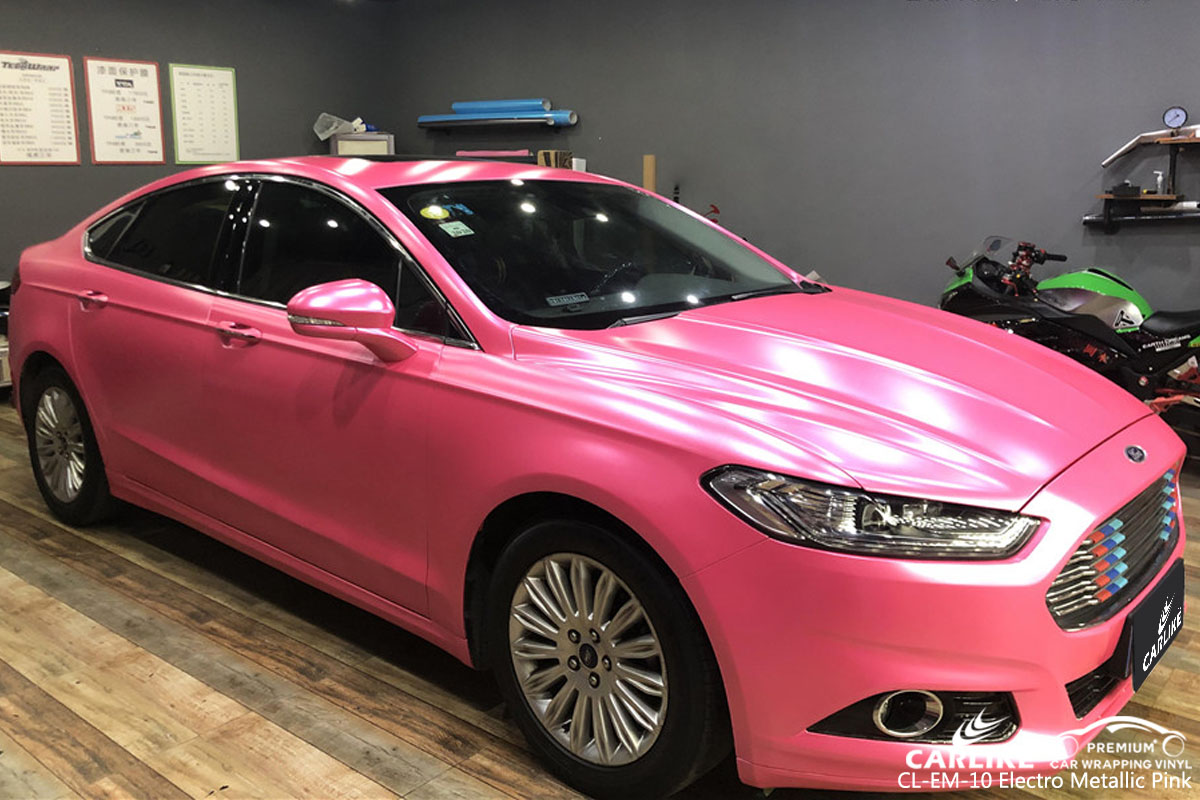CARLIKE CL-EM-10 electro metallic pink car wrap vinyl for Ford