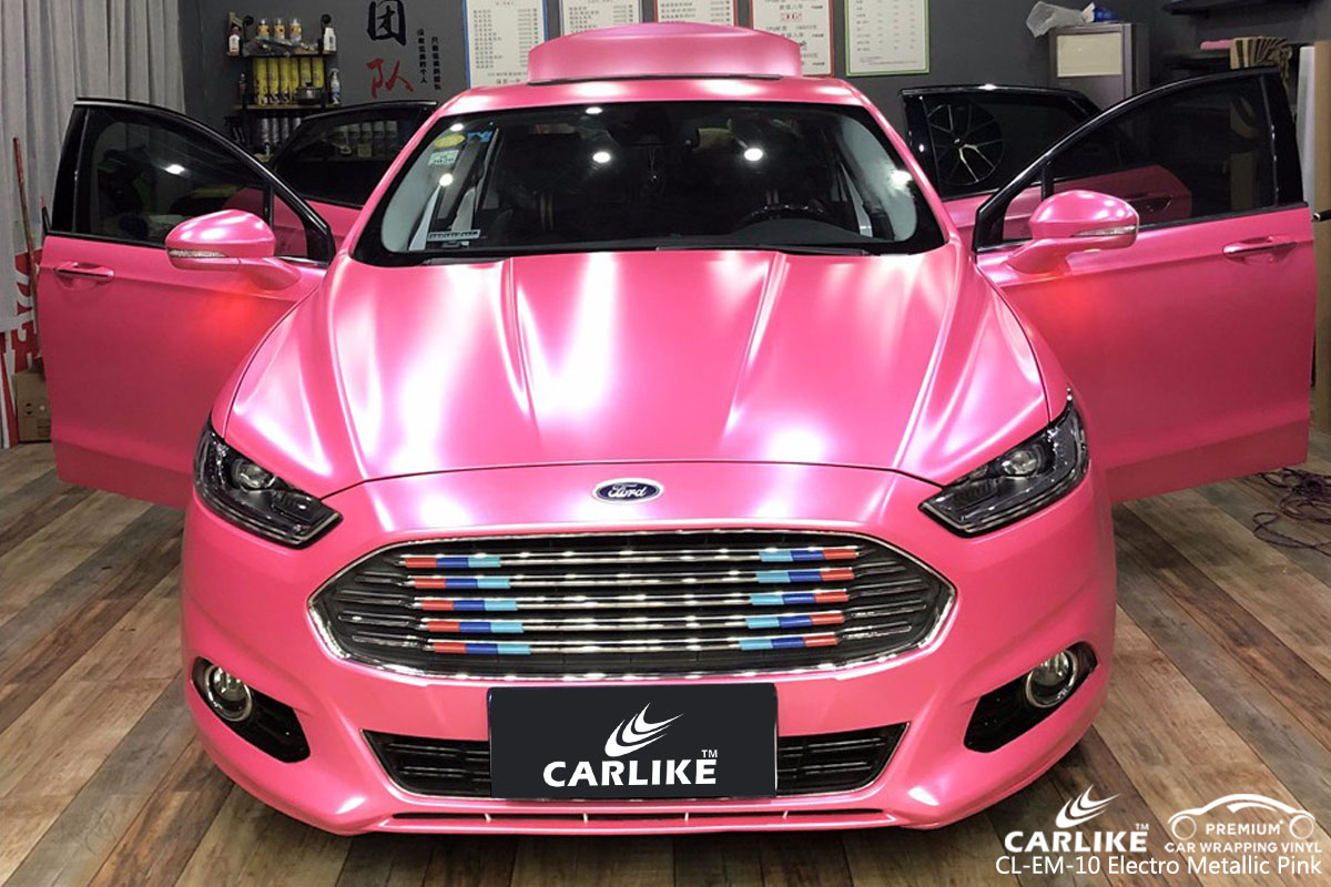 CARLIKE CL-EM-10 electro metallic pink car wrap vinyl for Ford