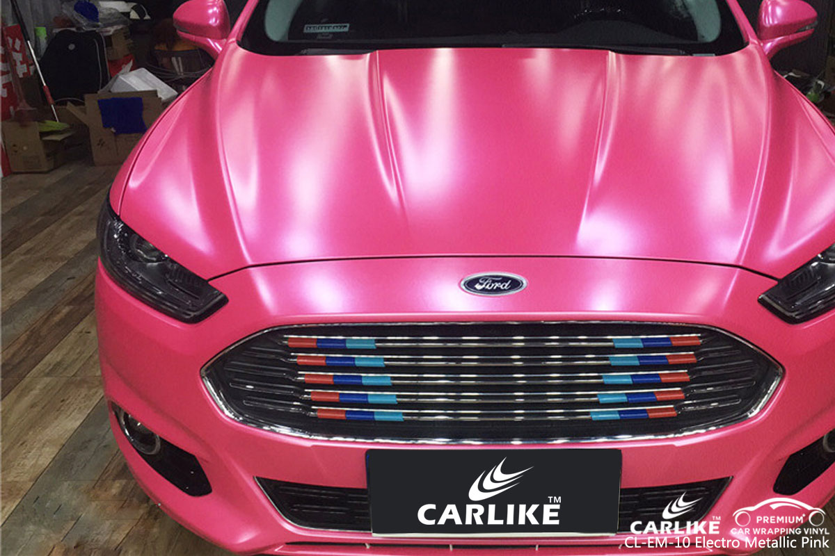 CARLIKE CL-EM-10 electro metallic pink car wrap vinyl for Ford