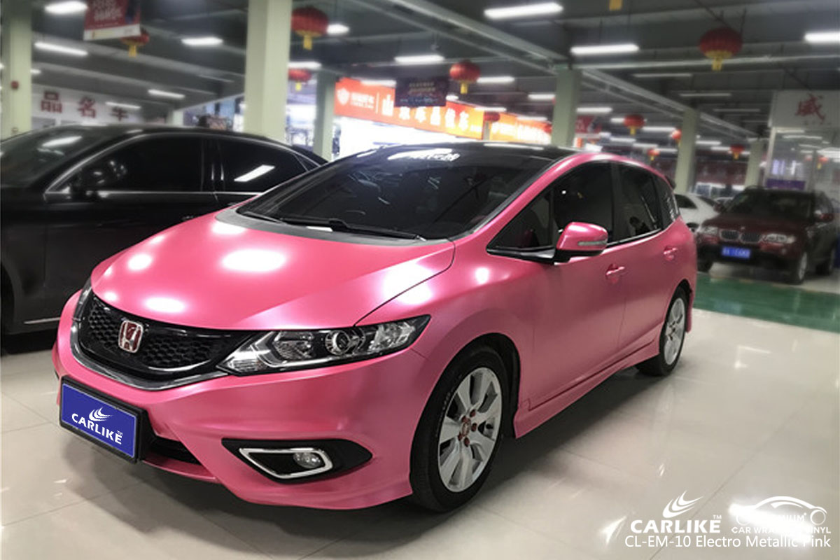 CARLIKE CL-EM-10 electro metallic pink car wrapping vinyl for Honda