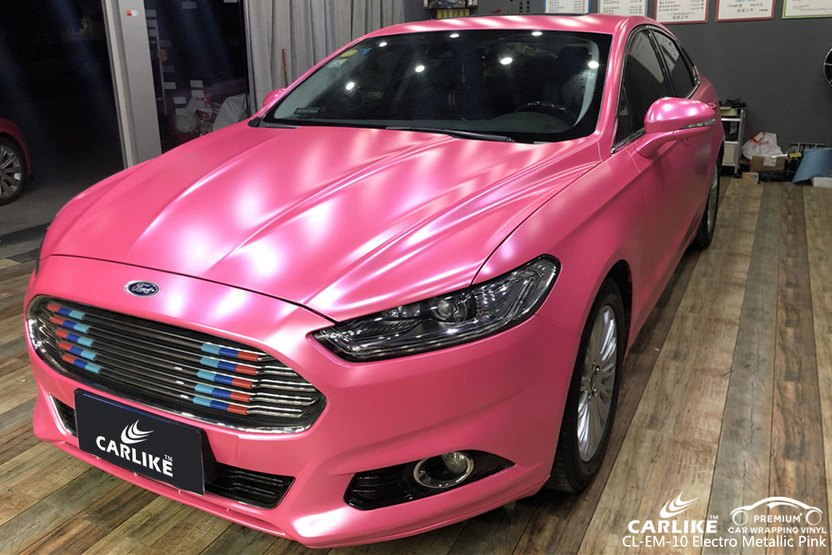 CARLIKE CL-EM-10 electro metallic pink car wrap vinyl for Ford