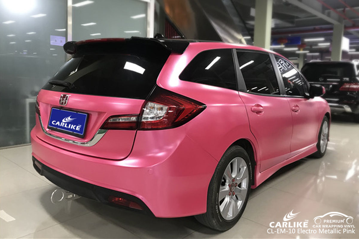 CARLIKE CL-EM-10 electro metallic pink car wrapping vinyl for Honda