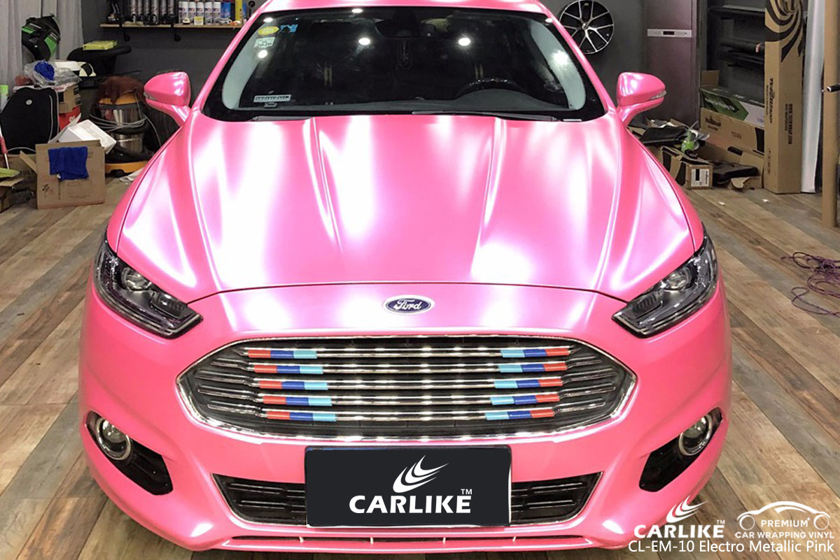 CARLIKE CL-EM-10 electro metallic pink car wrap vinyl for Ford