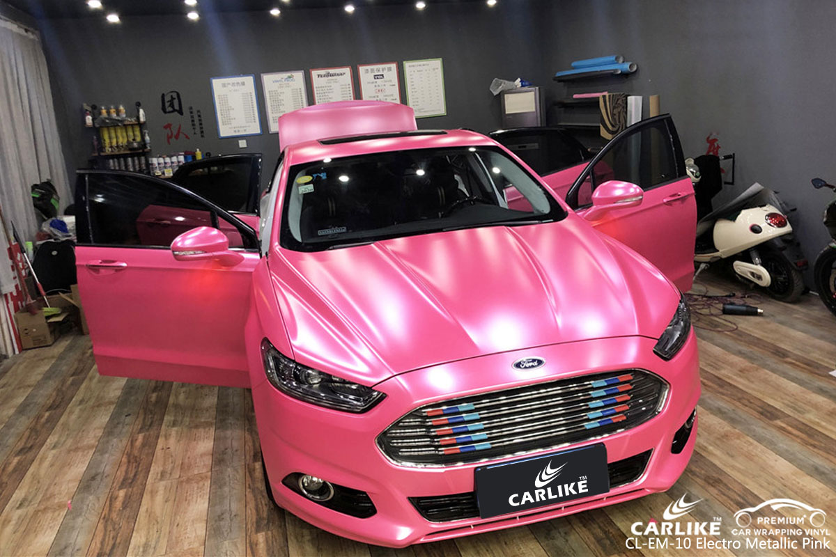 CARLIKE CL-EM-10 electro metallic pink car wrap vinyl for Ford