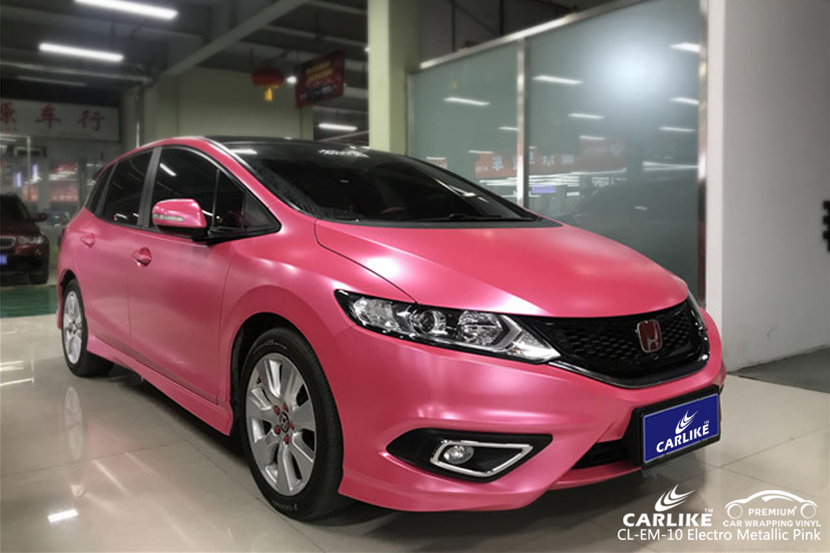 CARLIKE CL-EM-10 electro metallic pink car wrapping vinyl for Honda