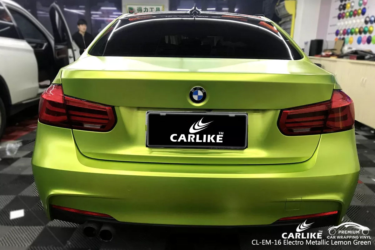 CARLIKE CL-EM-16 electro metallic lemon green car wrap vinyl for BMW