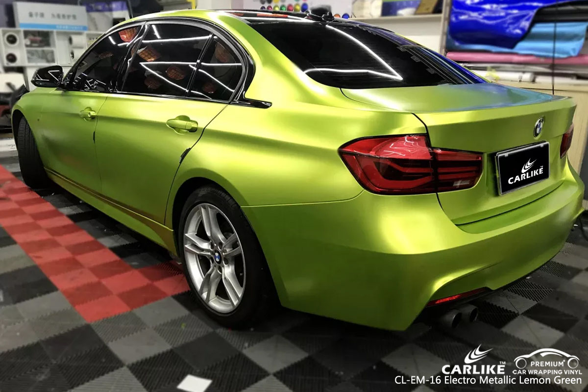 CARLIKE CL-EM-16 electro metallic lemon green car wrap vinyl for BMW