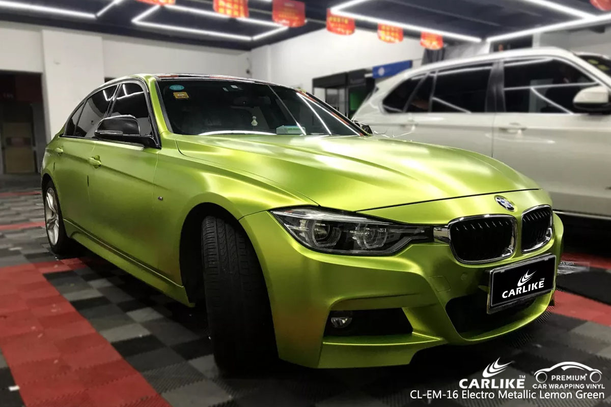 CARLIKE CL-EM-16 electro metallic lemon green car wrap vinyl for BMW