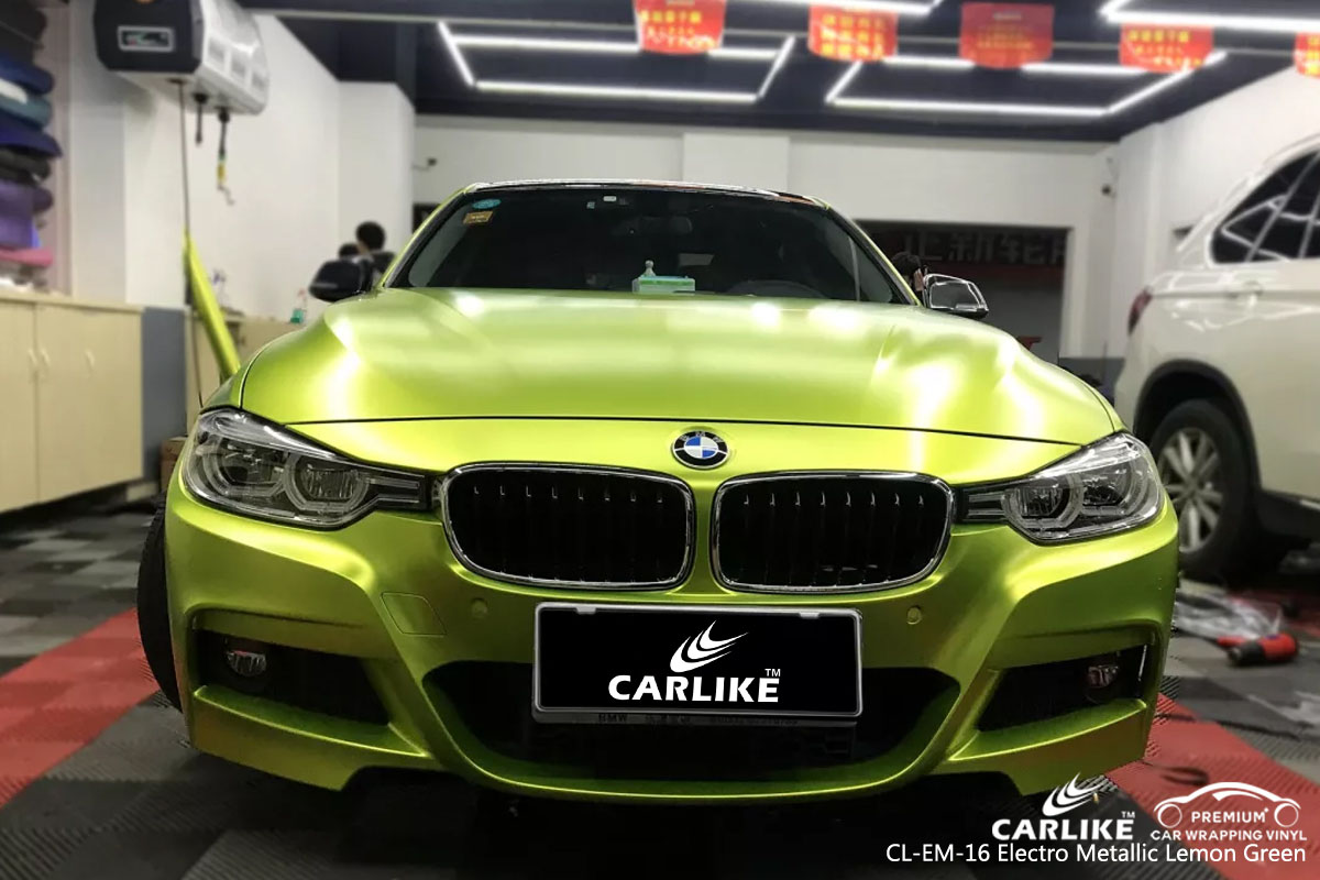 CARLIKE CL-EM-16 electro metallic lemon green car wrap vinyl for BMW