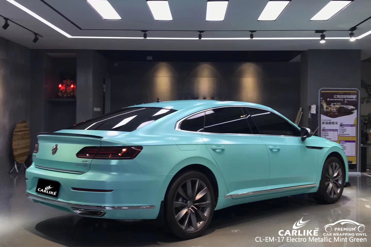 cl em 17 electro metallic mint green car wrap vinyl for volkswagen