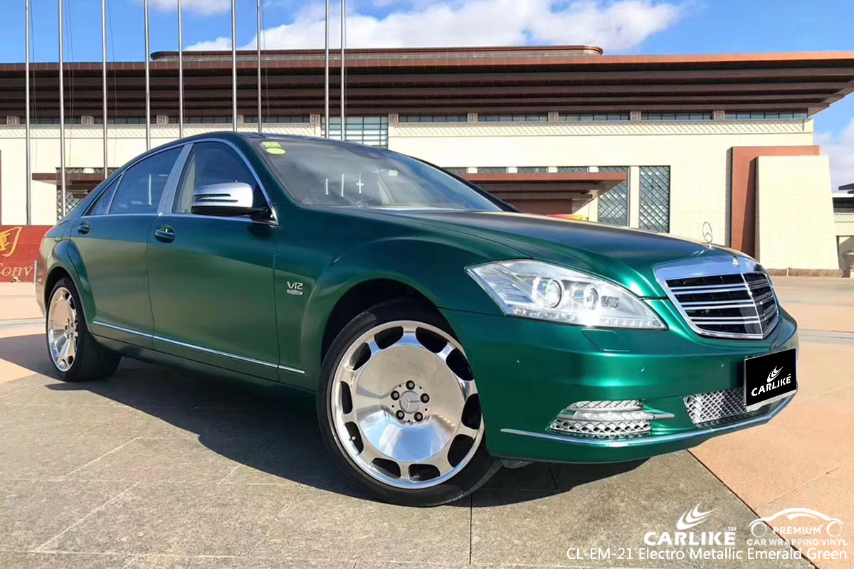 CARLIKE CL-EM-21 electro metallic emerald green car wrap vinyl for Mercedes-Benz