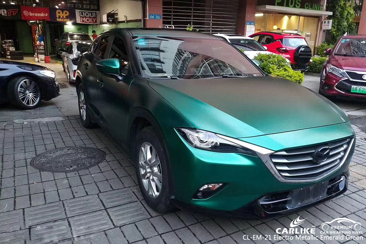 CARLIKE CL-EM-21 electro metallic emerald green car wrap vinyl for Mercedes-Benz